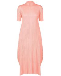 Pleats Please Issey Miyake - Pleated A-Line Dress - Lyst