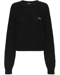 ROTATE BIRGER CHRISTENSEN - Cable Crewneck Sweater - Lyst