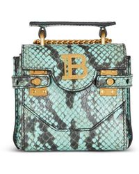 Balmain - Mini B-buzz 12 Snakeskin-effect Handbag - Lyst