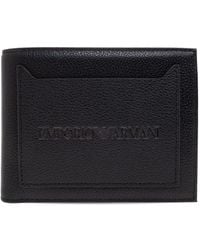 Emporio Armani - Embossed-Logo Leather Wallet - Lyst