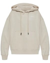 Off-White c/o Virgil Abloh - Logo-Print Drawstring Hoodie - Lyst