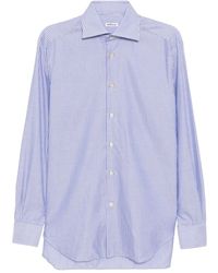 Kiton - Gestreept Overhemd - Lyst