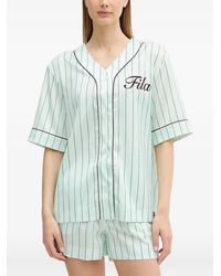 Fila - Camisa Fiesole A Rayas Diplomáticas Con Cuello En V - Lyst