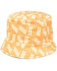 Sunnei Logo-print Reversible Bucket Hat - Yellow