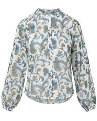 Veronica Beard - Soleil Paisley V-Neck Blouse - Lyst