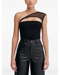 MARCELLA - Parker Mesh One-Shoulder Top - Lyst
