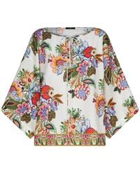 Etro - Cotton And Silk Blend Top - Lyst