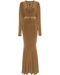 Norma Kamali - フィッシュテール Vネックドレス - Lyst