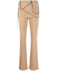 VITELLI - Draped-straps Knitted Trousers - Lyst
