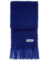Jil Sander - Slim Wool Blend Scarf - Lyst