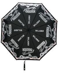 Moschino Paraplu Met Krijtstreep in het Blauw Dames Accessoires voor voor Paraplus voor 