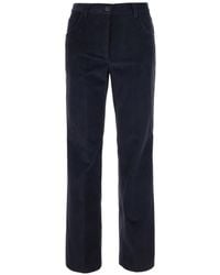 Semicouture - Corduroy Straight-Leg Trousers - Lyst