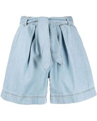 Pinko - ベルテッド デニムショーツ - Lyst