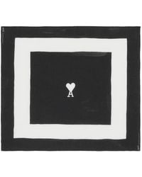Ami Paris - Ami De Coeur Printed Scarf - Lyst