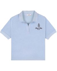 Sporty & Rich - Vendôme Crest-Embroidered Terry Polo Shirt - Lyst