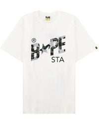 A Bathing Ape - Sta Overprint First Camo T-Shirt - Lyst