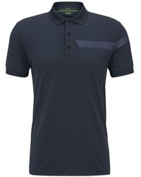 BOSS - Logo-print Stripe-detailing Polo Shirt - Lyst