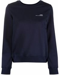A.P.C. - Logo-Print Cotton Sweatshirt - Lyst