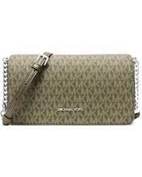 Michael Kors - Jet Set Signature Logo-Print Messenger Bag - Lyst