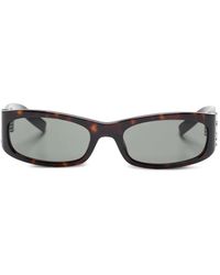 Saint Laurent - Logo-Plaque Rectangle-Frame Sunglasses - Lyst