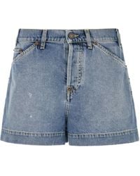 Moschino - Button-Fastening Denim Shorts - Lyst