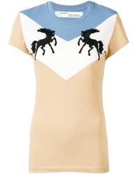 Off-White c/o Virgil Abloh - Twisting Horses T-Shirt - Lyst