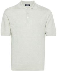 Barba Napoli - Ribbed Linen-blend Polo Shirt - Lyst