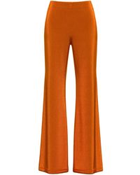 MACCAPANI - Laminierte Easy Wide-Leg-Hose - Lyst