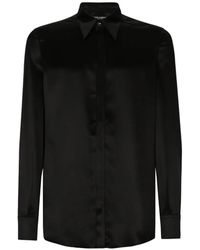 Dolce & Gabbana - Silk Satin Martini-Fit Shirt - Lyst