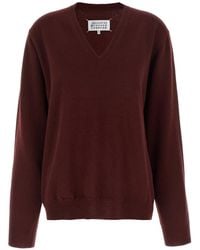 Maison Margiela - Chain Knitted V-Neck Sweater - Lyst