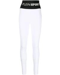 Philipp Plein - Logo-Waistband High-Waisted Leggings - Lyst