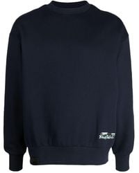 Izzue - Slogan-debossed Crew-neck Sweatshirt - Lyst