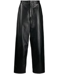 Gcds - Wide-Leg Leather Trousers - Lyst