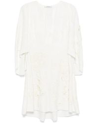 Dorothee Schumacher - Mini-Jurk Met Geborduurde Bloemen - Lyst