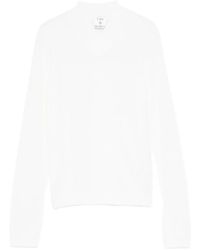 CASABLANCA - V-Neck Long-Sleeve T-Shirt - Lyst