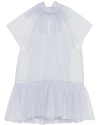 Jonathan Simkhai - Robe Courte Beaux À Volants Superposés En Organza - Lyst