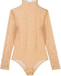 Burberry Crystal-embellished Tulle Bodysuit - Multicolour
