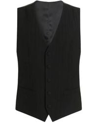 Dolce & Gabbana - Single-Breasted Striped Wool-Jacquard Waistcoat - Lyst