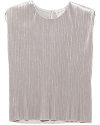 forte_forte - Plissé-Effect Sleeveless Top - Lyst
