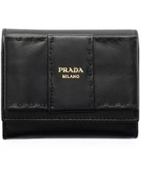 Prada - Small Nappa-Leather Wallet With Bow - Lyst