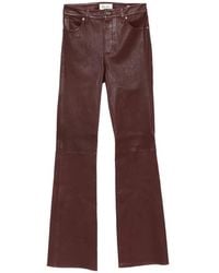 FRAME - Reboot Flared Leather Trousers - Lyst