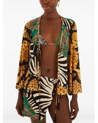 FARM Rio - Blouse Nouée À Mélange D'Imprimés - Lyst