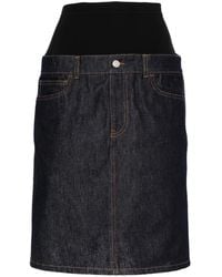 Coperni - Hybrid Denim Midi Skirt - Lyst