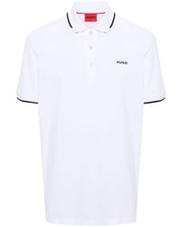 BOSS - Logo-appliqué Piqué Polo Shirt - Lyst
