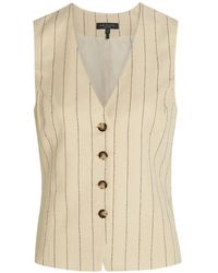 Rag & Bone - Striped Buttoned Vest - Lyst