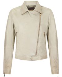 Moorer - Asymmetrical Leather Jacket - Lyst