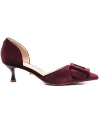 Twentyfourhaitch - Buckled Pointed-Toe Pumps - Lyst