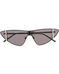 Saint Laurent - Oversize-Frame Straight-Arms Sunglasses - Lyst