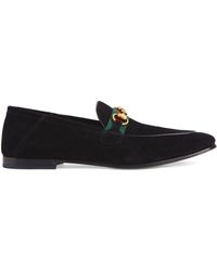 Gucci Mocassins à bande Web - Noir
