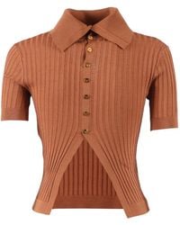 Elisabetta Franchi - Ribbed Roll-Neck Top - Lyst